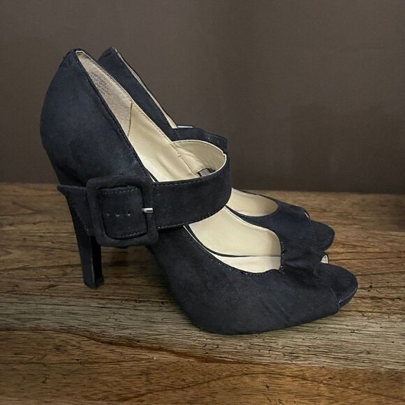 Nine West Black Heels 7.5 - Picture 4 of 8